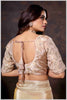 Elegant Beige Designer Tissue Saree with Embellished Blouse