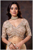 Elegant Beige Designer Tissue Saree with Embellished Blouse