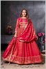 Pink Anarkali Gown with Zari Embroidered Dupatta