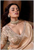Elegant Beige Designer Tissue Saree with Embellished Blouse
