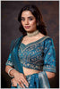 Majestic Dark Rama Crepe Silk With Zari Woven Saree.