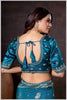 Majestic Dark Rama Crepe Silk With Zari Woven Saree.