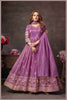 Mauve Anarkali with Zari Floral Dupatta