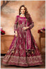 Fiery Magenta Embroidered Anarkali with Golden Accents