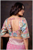 Ethereal Pink Crepe Silk Saree with Brocade Blouse & Zari Detailing