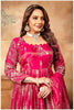 Fiery Pink Embroidered Anarkali with Golden Accents