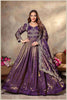 Royal Purple Gown with Zari and Dupatta