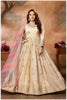 Elegant Beige Anarkali Gown with Dupatta