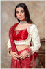 Red Banarasi Silk Saree with Multicolor Floral Weaves
