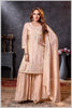 BabyPink Plazo Set with Pastel Floral & Mirror Embroidery
