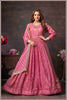 Rose Pink Tissue Anarkali Gown with Chinon Dupatta