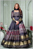 Majestic Black Anarkali Gown with Traditional Detailing