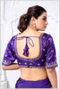 Majestic Purple Crepe Silk Saree with Rich Zari Work and Stitched Blouse