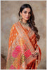 Rust Saree with Mirror Border & Patched Pallu