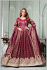 Radiate Grace in This Timeless Magenta Tissue Silk Anarkali Gown