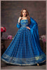 Blue Anarkali with Bandhej Motifs