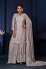 Chinon Beads Work Kurta Palazzo Set with Dupatta