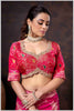 Elegant Pink Banarasi Silk Saree with Floral Zari Weaving & Designer Blouse