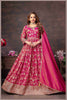 Elegant Deep Pink Anarkali with  Designer Dupatta
