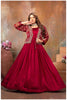 Ethereal Elegance in Ivory with a Touch of Royal Red