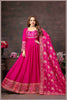 Rani Pink Anarkali Gown with Heavy Dupatta
