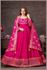 Rani Pink Anarkali Gown with Heavy Dupatta