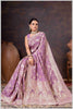 Grace in Bloom: Lavender Tissue Saree with Woven Floral Vines