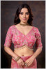 Elegant Pink Designer Tissue Saree with Embellished Blouse.