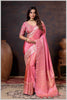 Elegant Pink Designer Tissue Saree with Embellished Blouse.