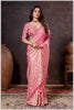 Elegant Pink Designer Tissue Saree with Embellished Blouse.