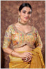 Mustard Banarasi Saree with Intricate Zari Weaving