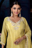 Chinon Beads Work Kurta Palazzo Set with Dupatta