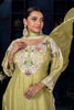 Chinon Embroidered Kurta Palazzo Set with Dupatta