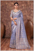 Lavender Banarasi Saree with Intricate Zari Weaving