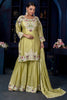 Chinon Embroidered Kurta Palazzo Set with Dupatta