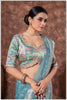 Blue Banarasi Saree with Intricate Zari Weaving