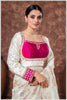 off-white Banarasi Silk Saree with Multicolor Floral Weaves