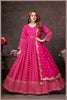 Rani Pink Anarkali with Mirror Work