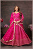 Rani Pink Anarkali with Mirror Work