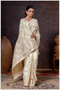 Grace in Bloom: Off White Tissue Saree with Woven Floral Vines