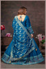 Teal Blue Anarkali Gown with Heavy Dupatta