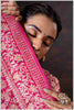 Pink Elegance: Tissue Silk Saree with Gold Zari Woven Details