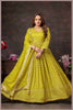 Radiant Chartreuse Anarkali with Mirror Work