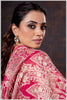 Grace in Bloom: Dark Pink Tissue Saree with Woven Floral Vines