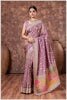 Magenta Banarasi Saree with Mirror Border & Patched Pallu