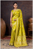 Grace in Bloom: Yellow Tissue Saree with Woven Floral Vines
