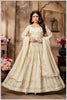 Off White Embroidered Anarkali with Golden Accents
