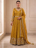Tissue Anarkali Gown with Intricate Beads Handwork and Dupatta