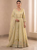 Tissue Anarkali Gown with Intricate Beads Handwork and Dupatta