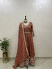 Tissue Anarkali Gown with Intricate Beads Handwork and Dupatta